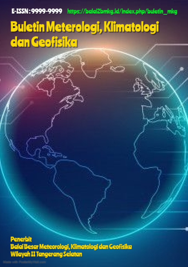 					View Vol. 2 No. 1 (2021): Buletin Meteorologi, Klimatologi dan Geofisika, Edisi Desember 2021
				